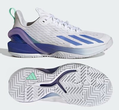 NEW Adidas Adizero Cybersonic Women Tennis Shoes, White/Blue/Mint