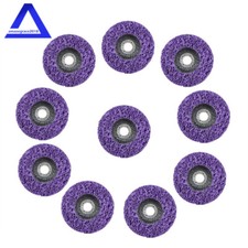 10 Packs 4" × 5/8" Strip Discs Stripping Wheel for Rust Stripping Wheel Purple