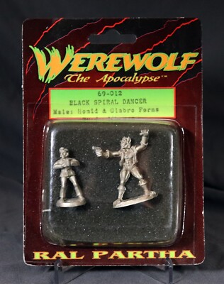 Werewolf Black Spiral Dancer Male Homid & Glabro Ral Partha Sealed NEW 69-012