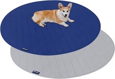 Washable Dog Pee Pads 48" Round Reusable Quilted Non-Slip Training Pads 2 Pack