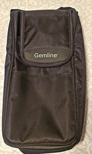 Gemline Black Travel Insulated Cooler 2 Bottles Wine Top Handle Zipper Corkscrew