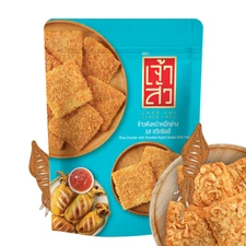 CHAOSUA Thai Snack Jasmine Rice Roasted Squid Sweet Chilli Flavors Cracker 80g