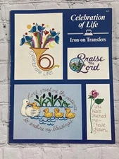 Vtg Iron-on Transfers Embroidery Faith Christian 1982 Craftways Corp Celebration