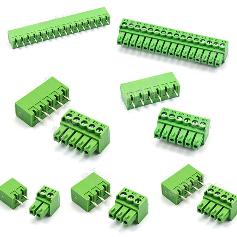 KF15EDG 3.81mm Female Male Cable Plug Crimps PCB Screw Connector 2 3 4 6 8 10P - Image 2 of 4