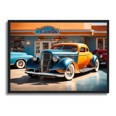 Auto Poster gerahmtes Wandbild Fahrzeug Man Cave Bild A4 - A1 Wohndeko Design