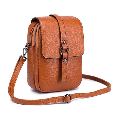 Women Small Crossbody wallet Leather Handbag Zipper Purse Phone Shoulder Bag - Picture 18 of 27