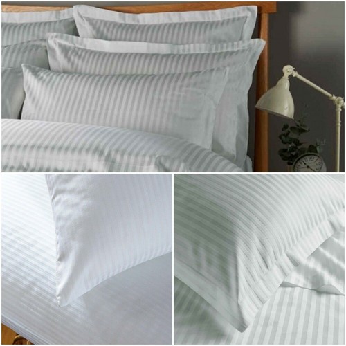 100 EGYPTIAN COTTON SATEEN STRIPE PILLOWCASES HOTEL QULAITY ALL PILLOW