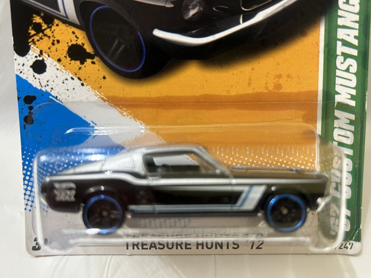 2012 HOT WHEELS TREASURE HUNTS 67 CUSTOM MUSTANG 7/15 BLK/SILVER
