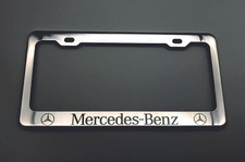 Mercedes Benz License Plate Frame Laser Engraved On Stainless Steel Frame