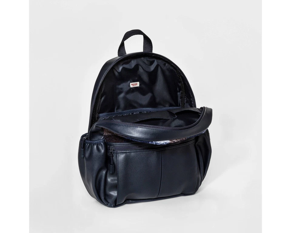 Mochila de piel sintética a cuadros de búfalo azul marino Mossimo Supply Co para mujer Foto 2 de 3