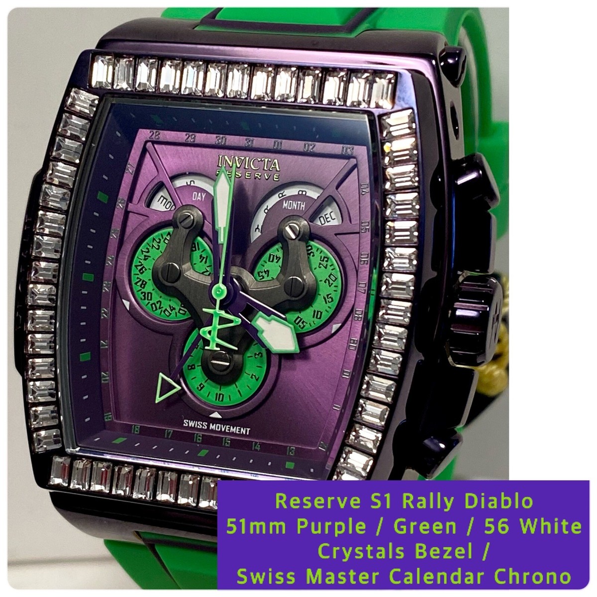 Purple Dial Stainless Steel Invicta Watch Invicta Men main image 2