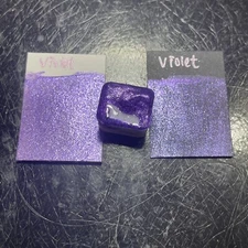 Handmade DIY Watercolor Paint Half Pan Crsytal Collection Violet 1.8ml USA