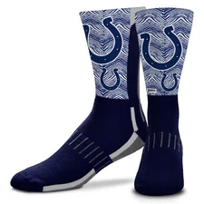 Zubaz X FBF NFL Youth Indianapolis Colts Phenom Curve Crew Socks