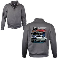 Ford Mustang Jacke Zip Shelby Licensed US-Car 60er 70er Muscle Car *0189 grau