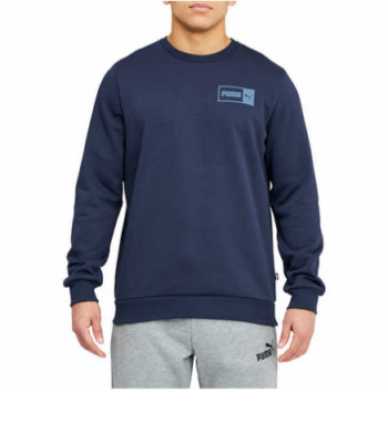 Puma Men's Crew Neck Fleece Pullover Logo Sweatshirt