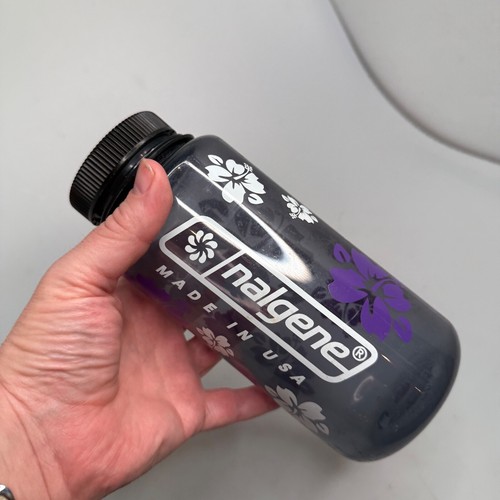 Nalgene Purple 32oz Wide Mouth Water Bottle USA Made BPA-Free Floral Outdoor Gym - Picture 6 of 11