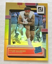 2022 DONRUSS TYLER ALLGEIER RATED ROOKIE GOLD PRESS PROOF HOLO RC FALCONS #344
