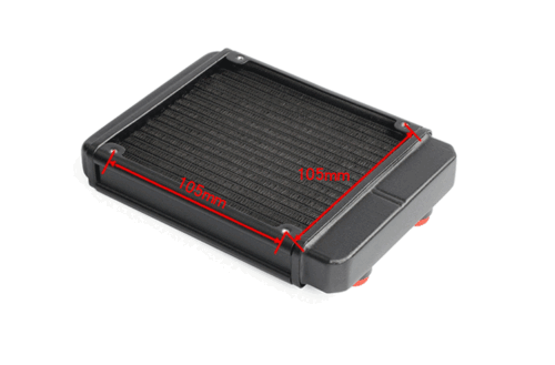 FreezeMod 120 mm 240 mm 360 mm Heizkörper Aluminium G1/4 Gewinde Wasserkühlung schwarz - Bild 20 von 32