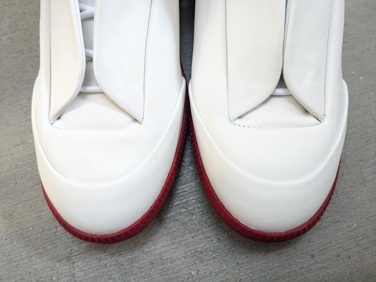 Maison Margiela Future White Red Men 9 42 Leather High Top