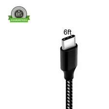 Braided USB C Type-C Fast Charging Data SYNC Charger Cable Cord 6FT EXTRA LONG