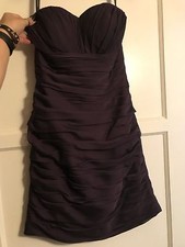 Bill Levkoff Plum Strapless Bridesmaid/Prom/Homecoming Dress Tiered