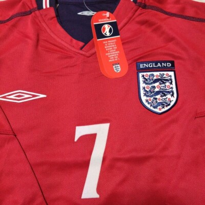 David Beckham 2004 #7 Reversible Jersey M Tag New England National
