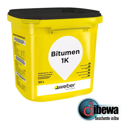 weber Bitumen 1K 30l Dickbeschichtung Kellerwand Abdichtung 1K