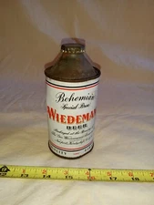 WIEDEMANN BOHEMIAN BEER Cone Top Beer Can W/Cap “IRTP”.