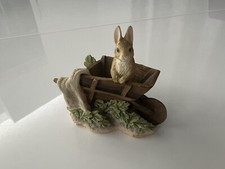 Image of The World Of Beatrix Potter Peter Rabbit Wheelbarrow Figurine 271810 - Boxed