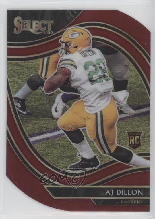 2020 Panini Select Field Level Maroon Prizm Die-Cut AJ Dillon #365 18zu
