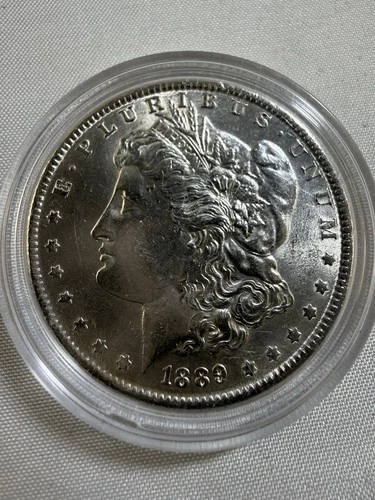1889P U.S. $1 Morgan Silver Dollar -BU -shipped In Plastic Holder