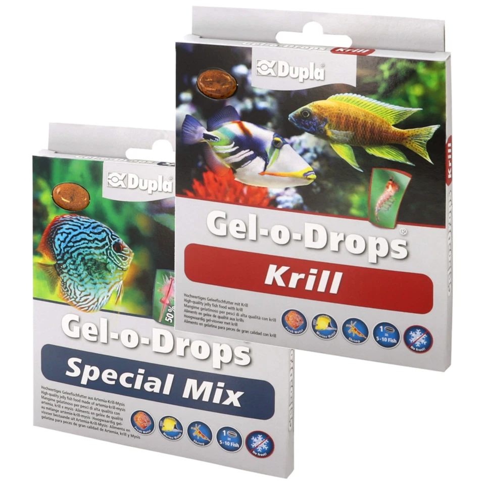 Dupla Zierfischfutter Gel-o-Drops Krill + Spezial-Mix - Aquarium Fischfutter