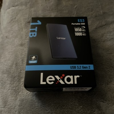 Lexar 1TB Professional Go Portable USB 3.2 Gen 2 SSD Silver New Sealed