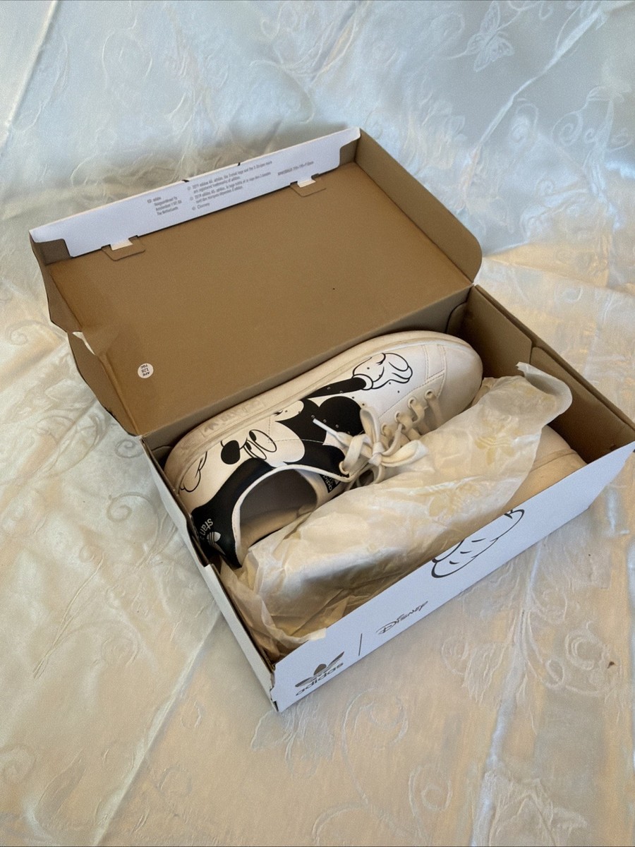 Size 10 - Disney x adidas Stan Smith Black & White Mickey Mouse