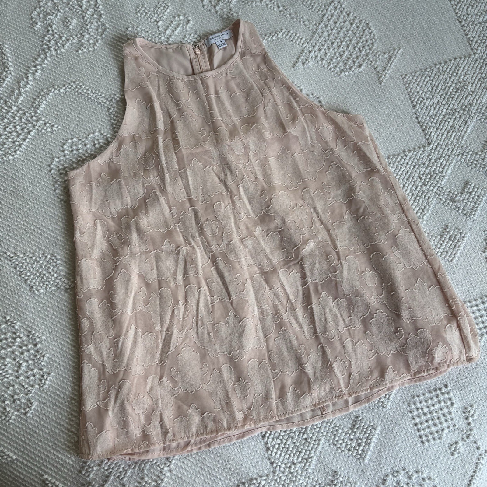 Katherine Barclay Montreal women’s size Small pink high neck sleeveless tank top