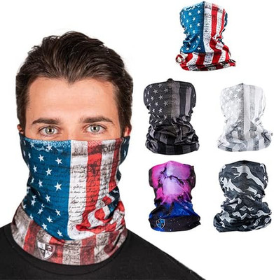 Company 5-Pack UV Face Shield | UV 30+ Multipurpose Neck Gaiter Balaclava for Ad