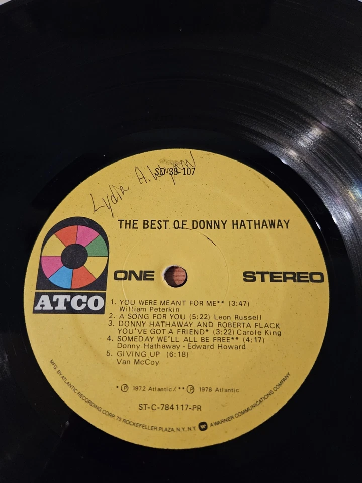The Best Of Donny Hathaway - 1978 Vinyl Record - Atlantic Records K50525 Foto 4 de 4