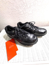 Vionic Walker Men's 12 Black Leather Orthotic Walking Shoes Sneakers -NWOB