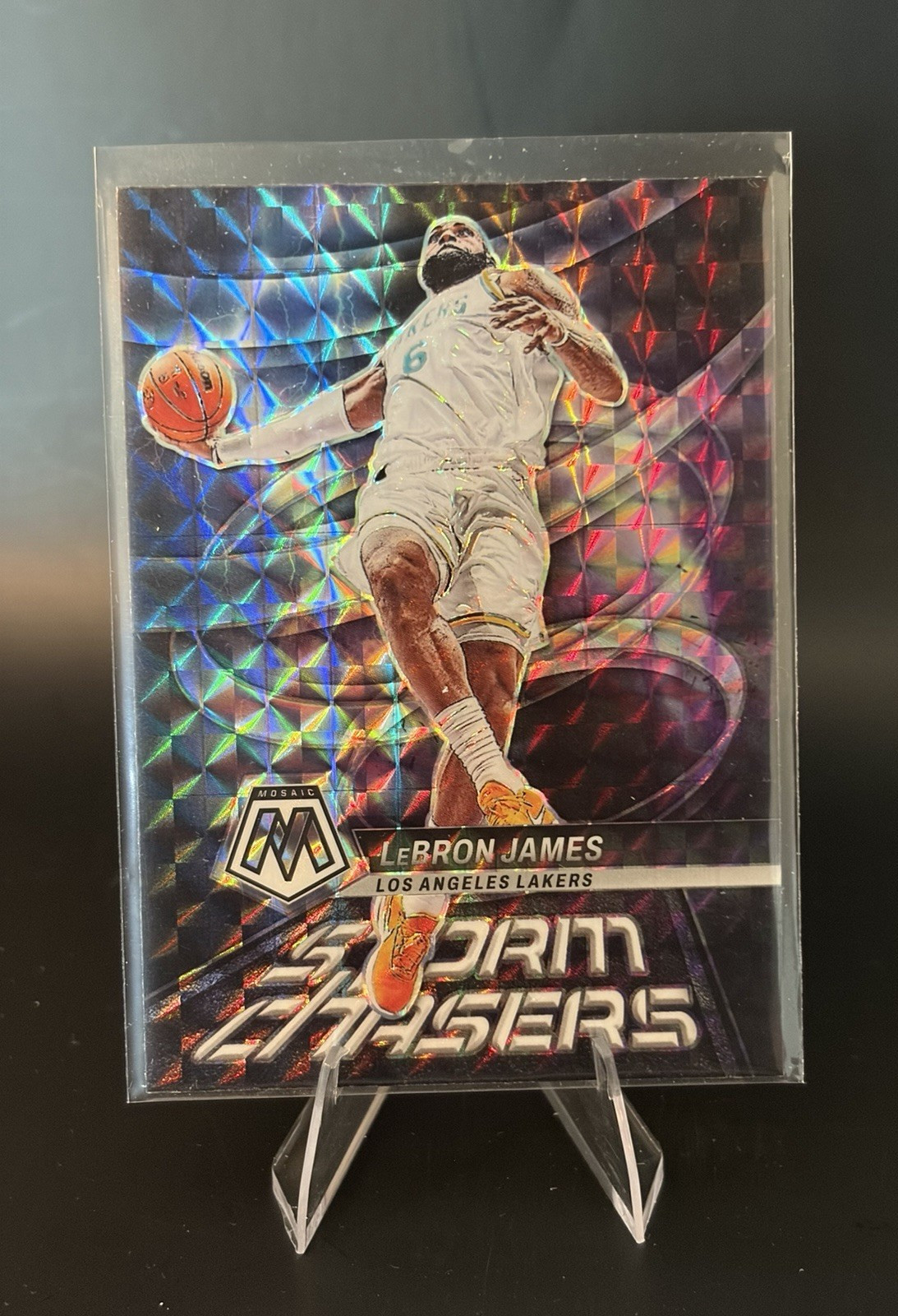 Panini 2022-23 Mosaic Storm Chasers LeBron James #2 Prizm Lakers NBA