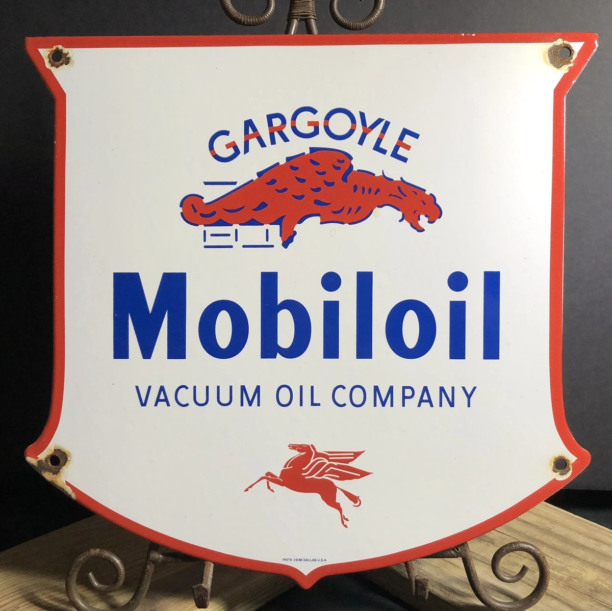 Gargoyle Mobiloil Indiana Collectible Gas & Oil Advertising Signs