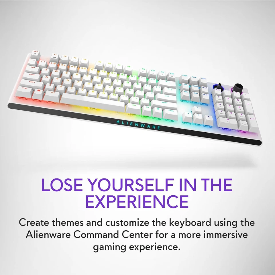 Dell Alienware Tri-Mode Wireless Gaming Keyboard - AW920K (Lunar Light) - Image 4 of 4