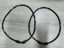 LOT OF 2 Phiten X50 Titanium Necklace Black 21" - NEW