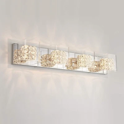 Artika AMP110-CCA Crystal Cubes 4-Light Wall Modern Fixture, Clear