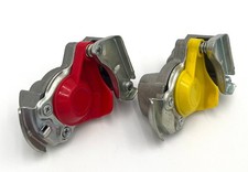 Kupplungskopf SET Rot Gelb M16x1,5 Kuppler m Ventil Druckluft Traktor LKW DIN