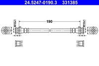 Bremsschlauch FÜR Nissan Qashqai I (J10, NJ10) - ATE 24.5247-0190.3