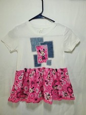 HAND MADE SZ 6 White Pink Minnie Mouse DISNEY Twirly Dress