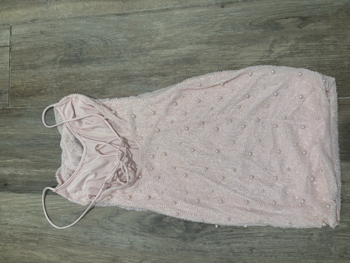 Princess Polly Women's Pink Beaded Solid Mini Dress XS | eBay