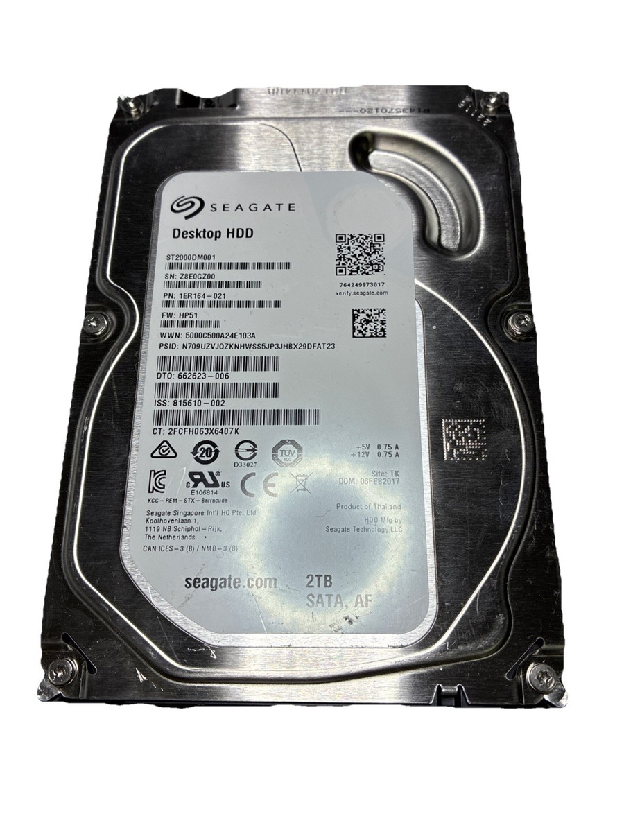 Seagate ST2000DM001⭐︎2TB⭐︎HDD Amazon.com: Seagate Barracuda St2000dm001 2 Tb 3.5 Internal Hard