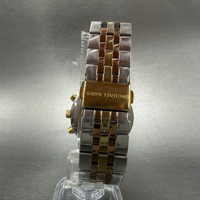 Michael Kors Ritz Chronograph Watch Women 37mm MOP Dial Two Tone