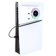 For PS5 Slim Game Console Cooler Smart Temperature Control Cooling Fan Cover RGB